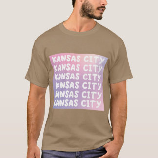 Camiseta Tipo de Cidade de Pastel em Kansas