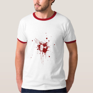 Camiseta Tipo de sangue positivo zombi de O do vampiro da