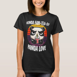Camiseta Tipo Fan Tea Sy Panda Love Bubble Shooter Boba