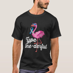 Camiseta Tipo Onederful Fofa Flamingo Conscientização da Di