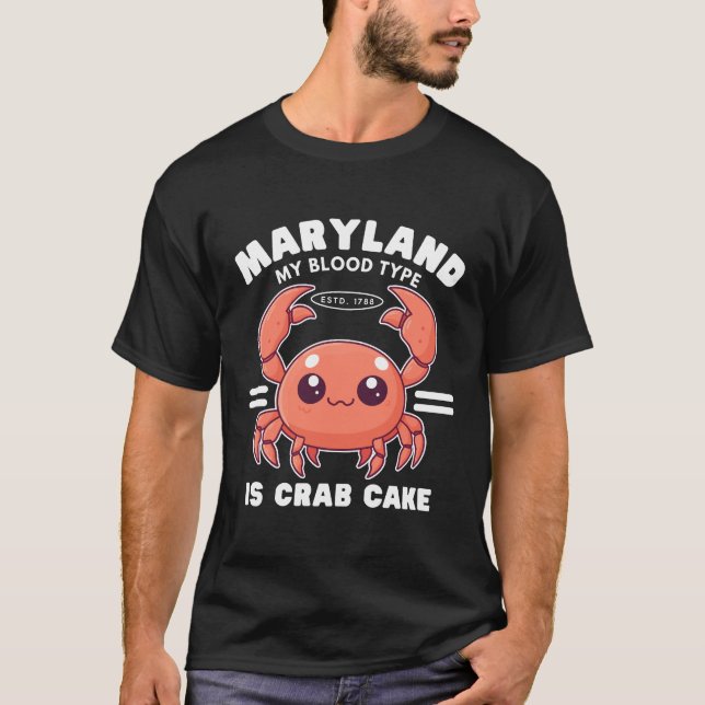 Camiseta tipo sanguíneo de Maryland (Frente)