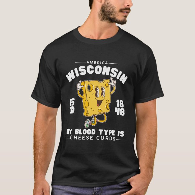 Camiseta Tipo sanguíneo de Wisconsin (Frente)