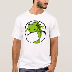 Camiseta Tipo selvagem do círculo do Axolotl (cores claras