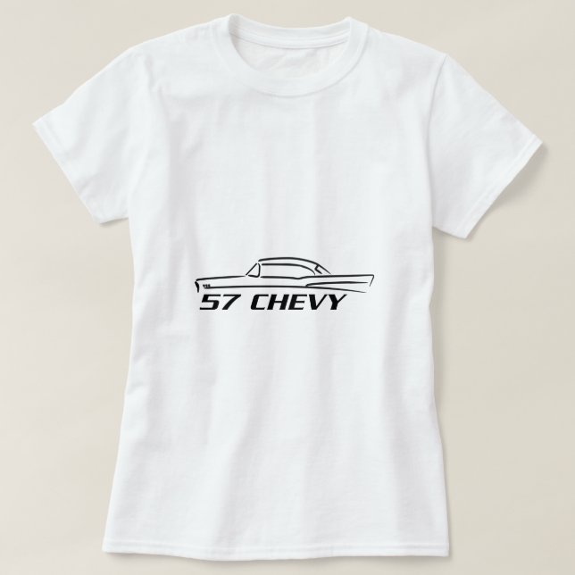 Camiseta Tipo Superior do Duro Chevy 1957 (Frente do Design)