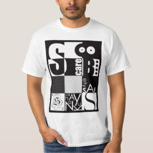 Camiseta Tipografia abstrata