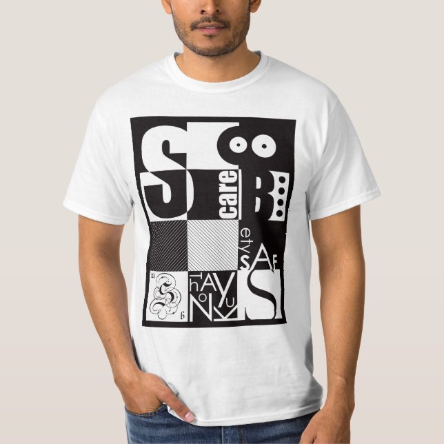 Camiseta Tipografia abstrata (Frente)