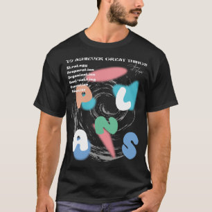 Camiseta Tipografia abstrato Swirl   Moderno Minimalista