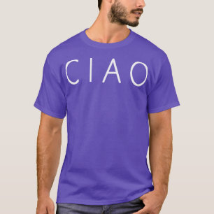Camiseta Tipografia Alô Italiana Minimalística CIAO