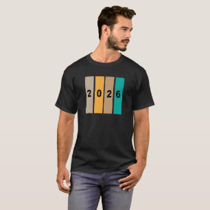Camiseta Tipografia Ano Novo 2026 Negrito