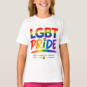 Camiseta Tipografia Arco-íris do Orgulho LGBT