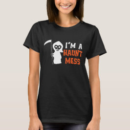 Camiseta Tipografia Assustadora e Feminina de Halloween