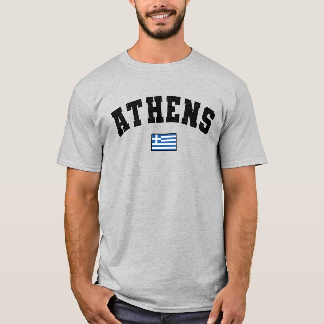 Camiseta Tipografia Atlética Atenas com Distância w Bandeir (Frente)