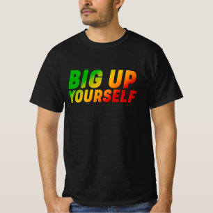 Camiseta Tipografia Aumenta O Rasta Colors Reggae