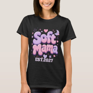 Camiseta Tipografia Bolha Retro Mamãe Soft
