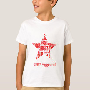 Camiseta Tipografia Branca Legal Personalizada do Halloween