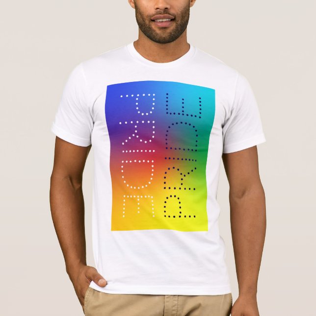 Camiseta Tipografia Chic Do Rainbow Pride Love Personalizad (Frente)