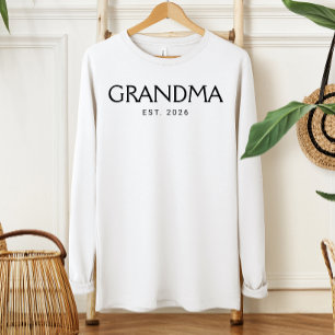 Camiseta Tipografia Clássica Ano de Fundação da Vovó