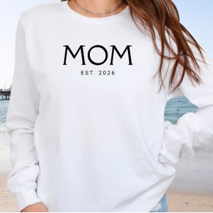 Camiseta Tipografia Clássica Mãe Ano de Fundação