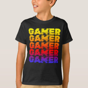 Camiseta Tipografia Colorida Gamer Jogos