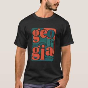 Camiseta Tipografia Colorida Georgia