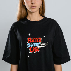 Camiseta Tipografia Colorida Vida Agridoce