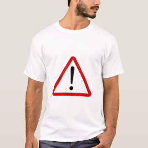 Camiseta Tipografia Criativa de Alerta Vermelho