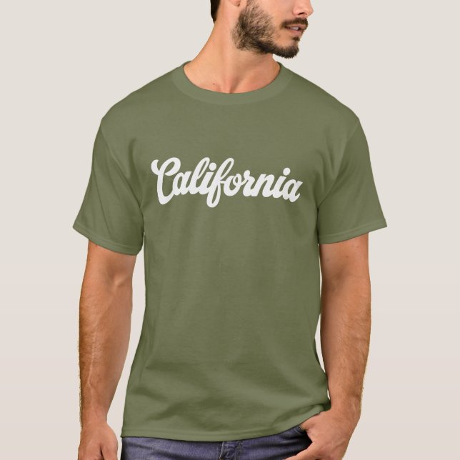 Camiseta Tipografia Cursiva da Califórnia (Frente)