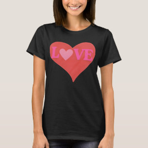 Camiseta Tipografia Cute Coração AMOR