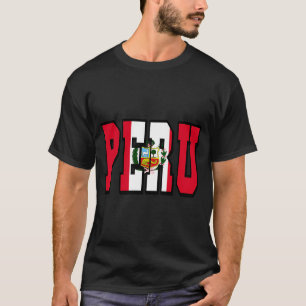 Camiseta Tipografia da bandeira do Peru