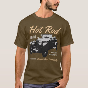 Camiseta Tipografia da comunidade de carros clássicos