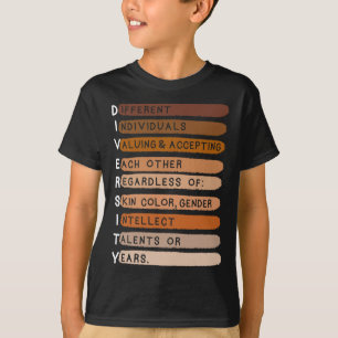 Camiseta Tipografia da Diversidade Mês da História Negra de