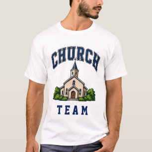 Camiseta ⛪ Tipografia da Equipe da Igreja 👕