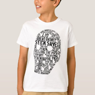 Camiseta Tipografia da máscara do Goalie do hóquei do