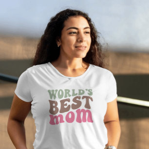 Camiseta Tipografia da melhor mãe do mundo fofo moderno