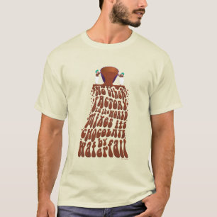 Camiseta Tipografia da queda de água do chocolate Willy Wo