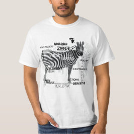 Camiseta Tipografia da Zebras Única a Preto e Branco