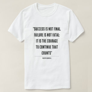Camiseta Tipografia das aspas Winston Churchill Inspiron D