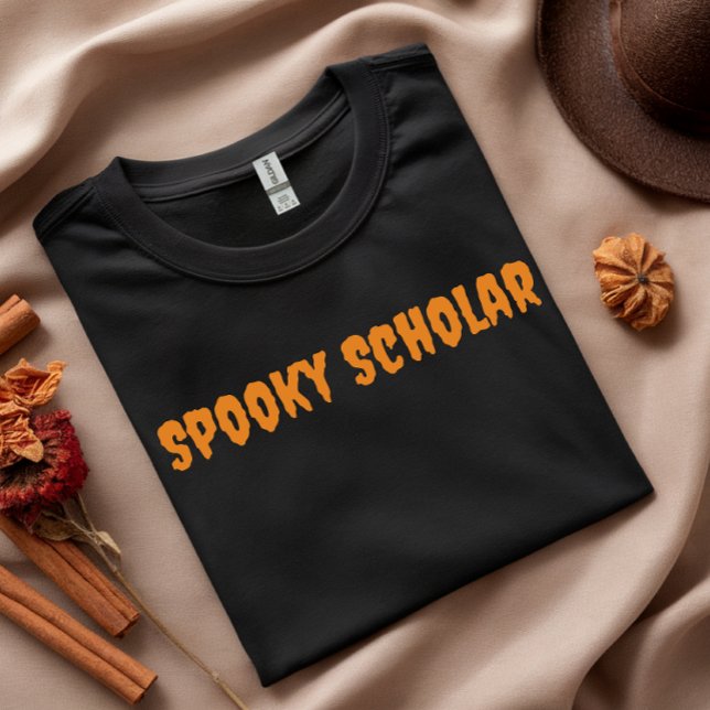 Camiseta Tipografia das laranjas Spooky Scholar (Criador carregado)