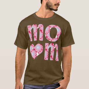 Camiseta Tipografia de Arte Floral do Coração Mãe