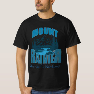 Camiseta Tipografia de Aventura Monte Rainier | Desenho de