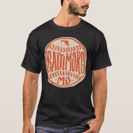 Camiseta Tipografia De Baseball Desenhada À Mão De Baltimor