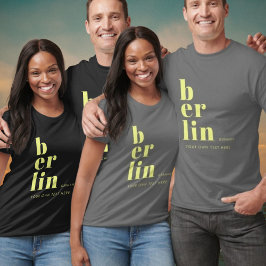 Camiseta Tipografia de Berlim Alemanha - T-Shirt