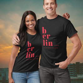 Camiseta Tipografia de Berlim Alemanha - T-Shirt