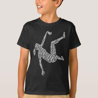 Camiseta Tipografia de Boulderismo Infantil Feminino para E