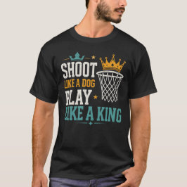 Camiseta Tipografia de Cachorro de Basquetebol Design