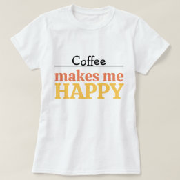 Camiseta Tipografia de Café Colorido e Destacado "Me Faz Fe