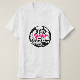 Camiseta Tipografia de Campeões Eu Amo Esporte