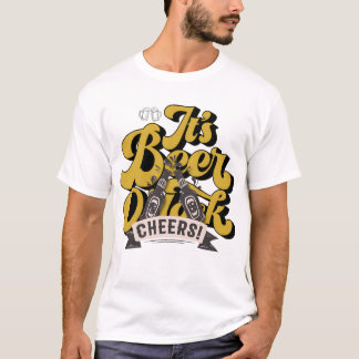 Camiseta Tipografia de Cerveja O clock T-Shirt
