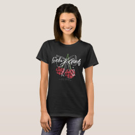 Camiseta Tipografia de Citação Cereja Vintage Retrô
