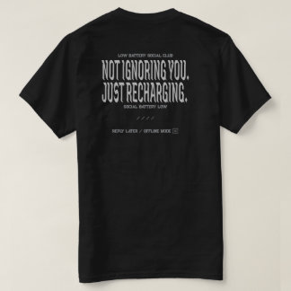 Camiseta Tipografia de Citação de Bateria Social Engraçada